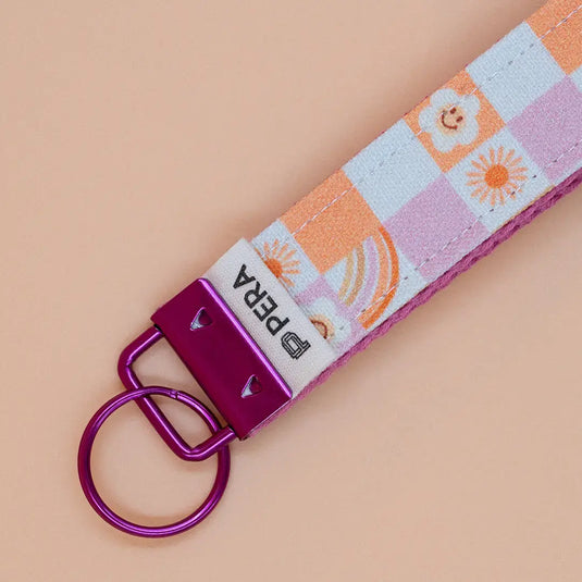Light Pink Emoji Wristlet Keychain - Pera Atelier