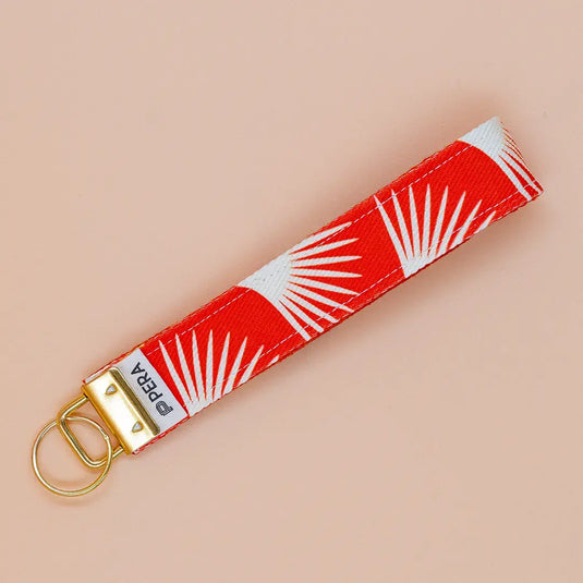 Orange Denim Wristlet Keychain - Pera Atelier